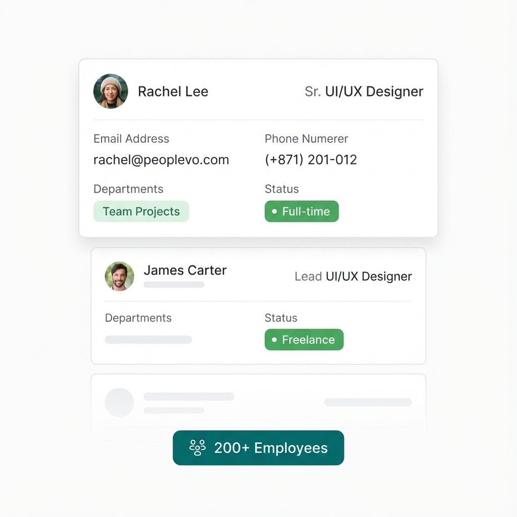 Minimalist 3D human-centric line icons in light blue and gray